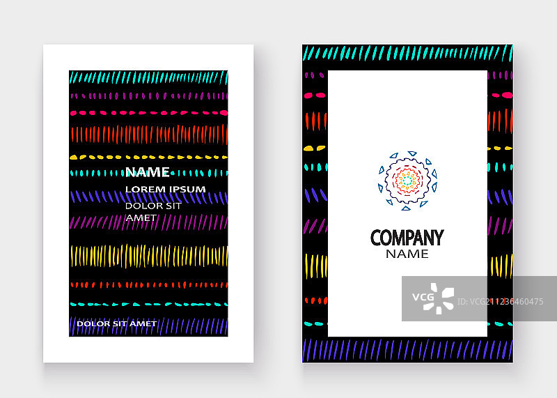 彩色手绘笔触抽象图案图片素材