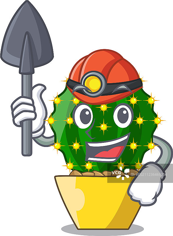 孤立的矿工 Mammillaria Compressa 仙人掌图片素材