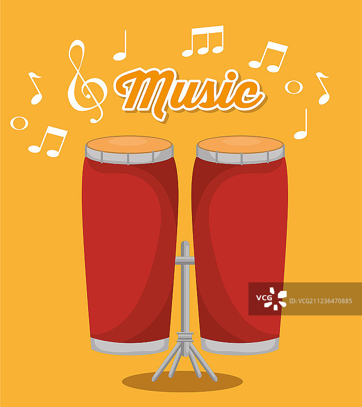 邦戈鼓乐器标签图片素材