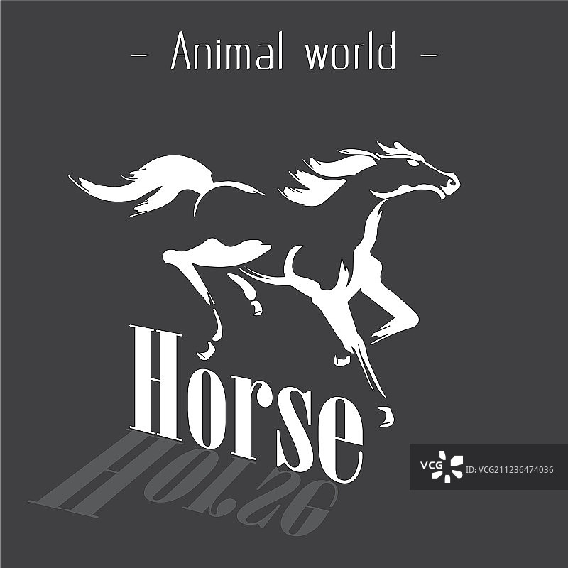 动物世界奔跑的马黑白图片图片素材
