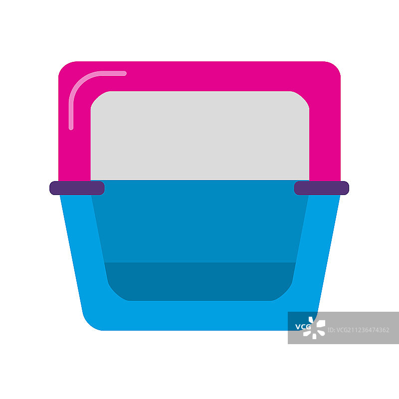 扁平风格的鸟笼浴缸配件图片素材