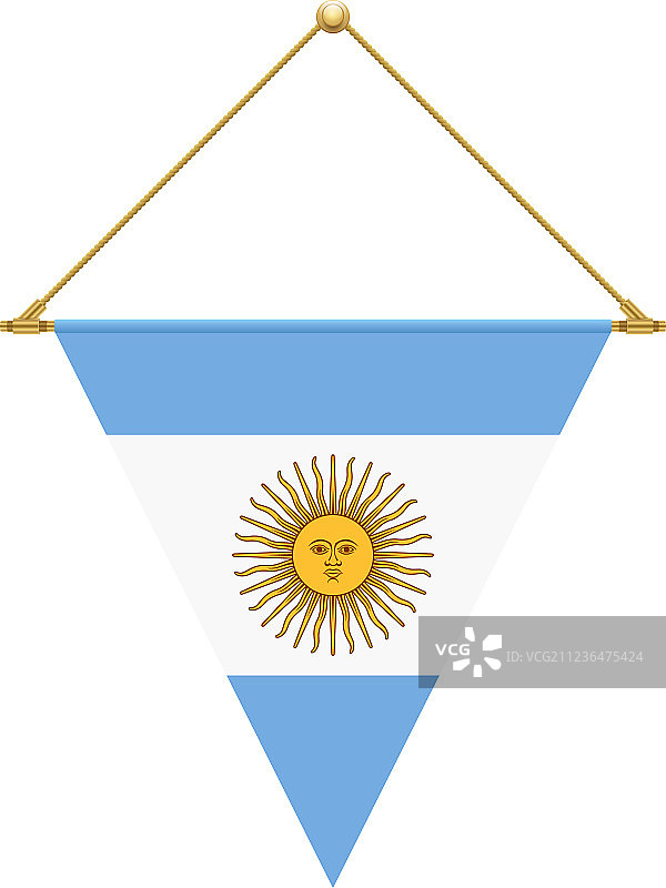 阿根廷三角形旗帜悬挂图片素材