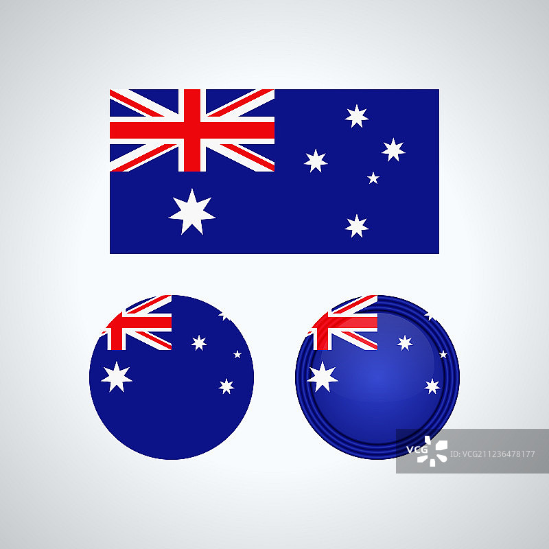 澳大利亚三重旗帜图片素材