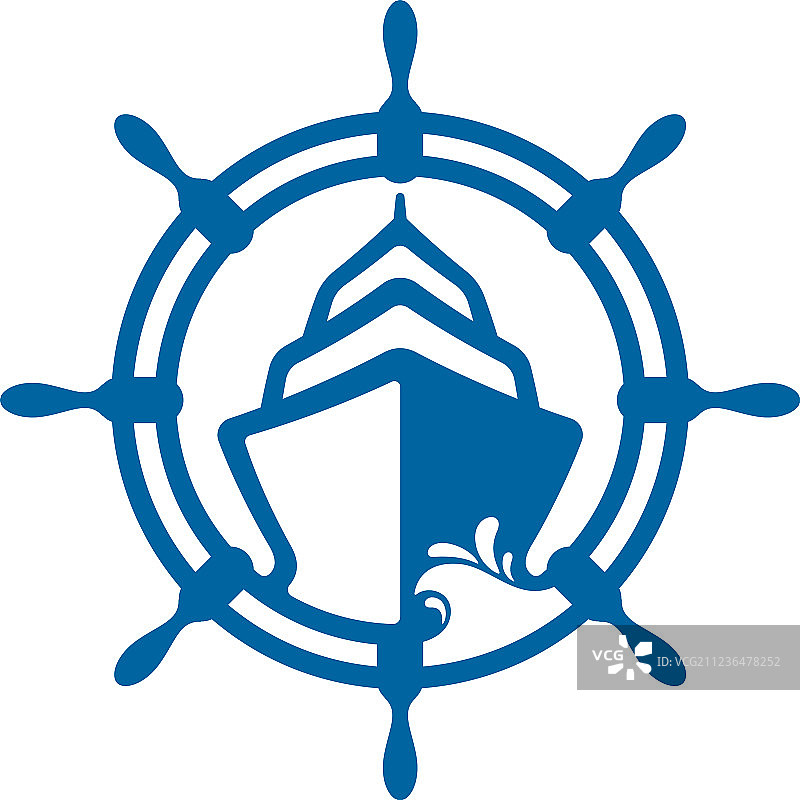 船和船舵图标设计图片素材