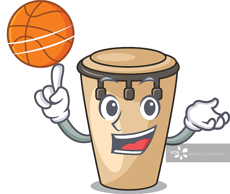 篮球康茄舞卡通人物风格图片素材