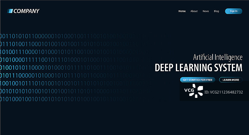 深度学习系统网站或移动应用图片素材