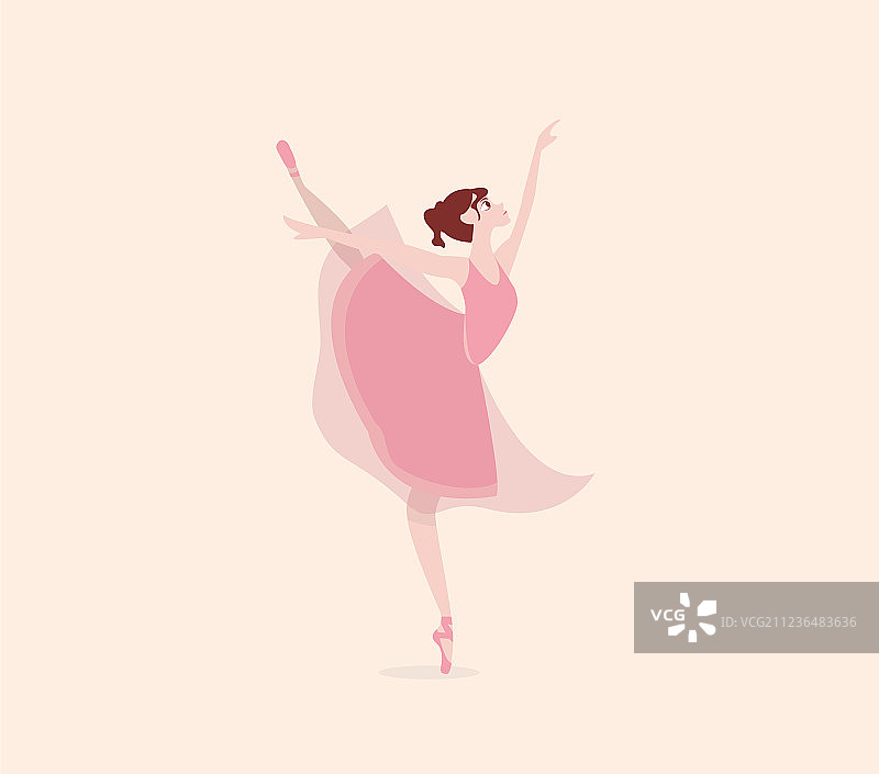 可爱卡通跳舞芭蕾舞演员图片素材