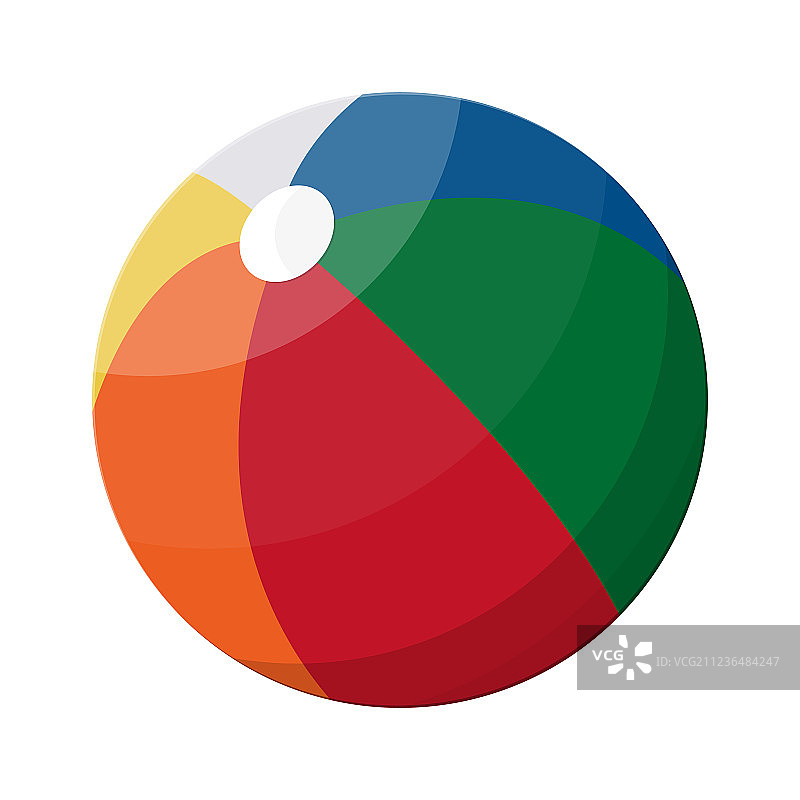 不同颜色的沙滩球图片素材