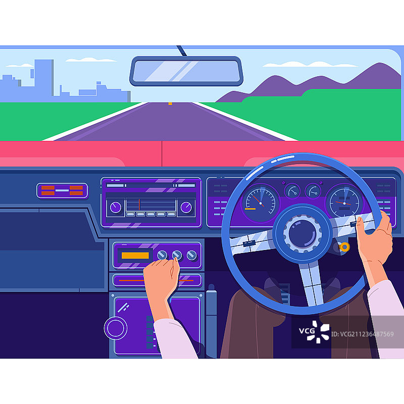 在高速公路上行驶的汽车图片素材