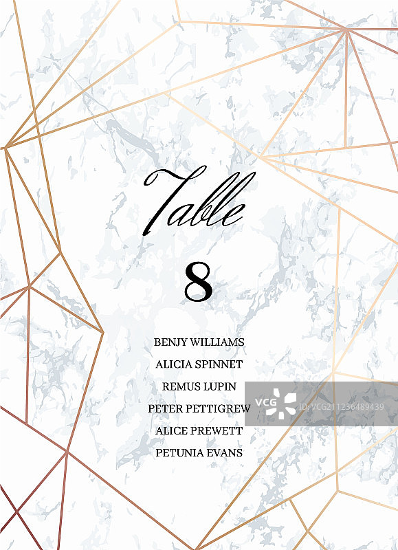 婚礼座位卡宾客名单模板图片素材