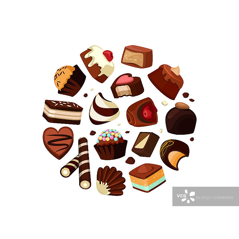卡通巧克力糖果图片素材