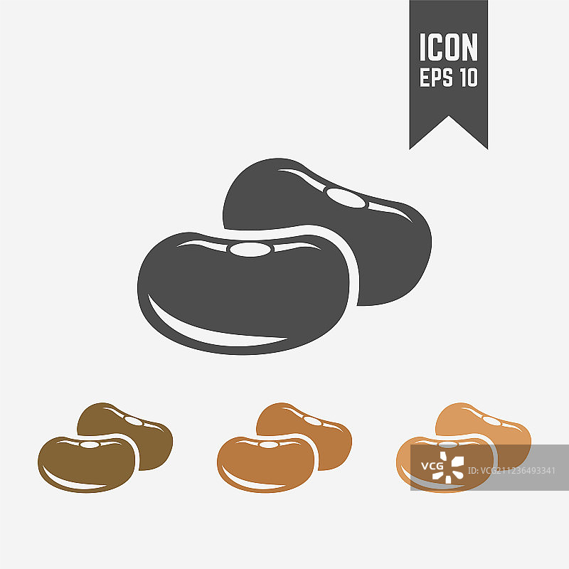 豆类种子分离图标干果图标图片素材