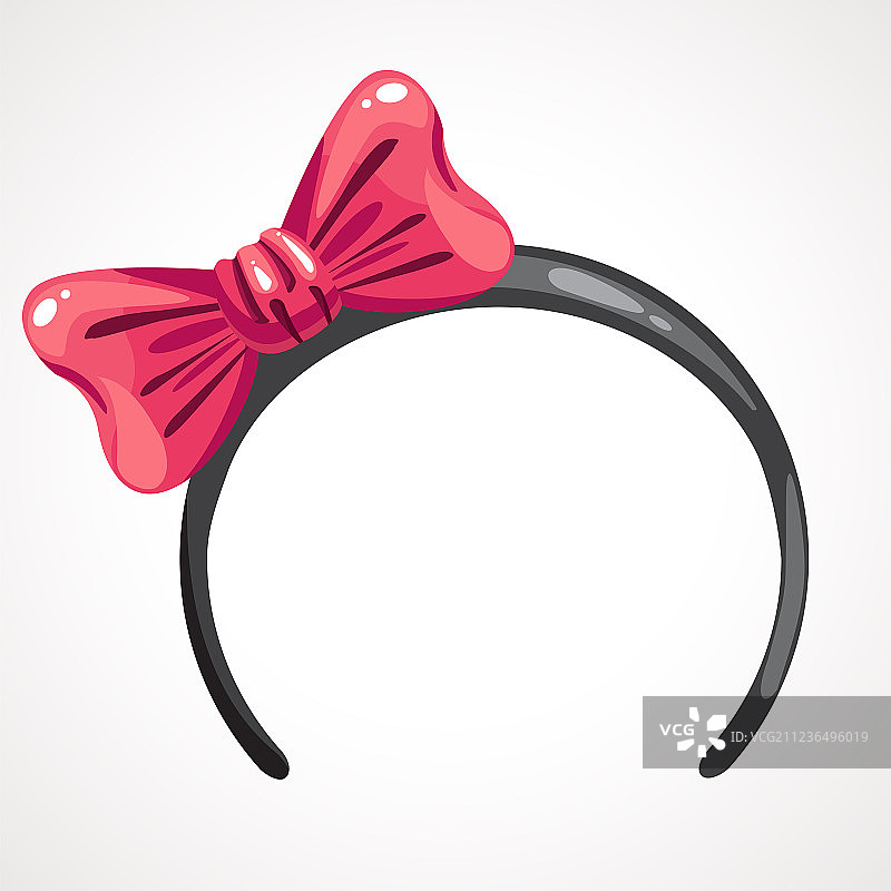 卡通粉色蝴蝶结圆环图片素材