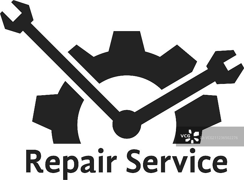 时钟维修服务简约标志图片素材