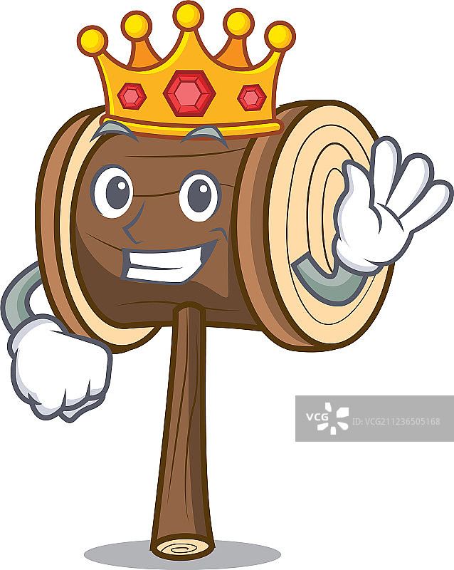 国王槌吉祥物卡通风格图片素材