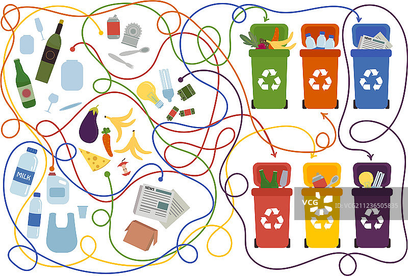 儿童可回收迷宫游戏图片素材