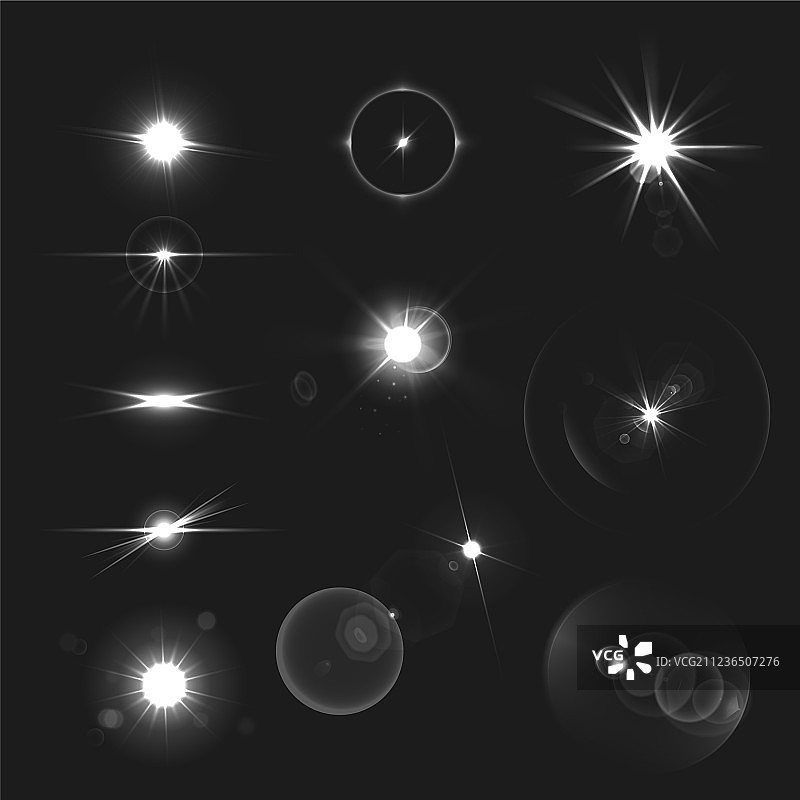 镜头光束集合图片素材