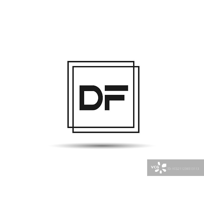 DF首字母标志模板设计图片素材