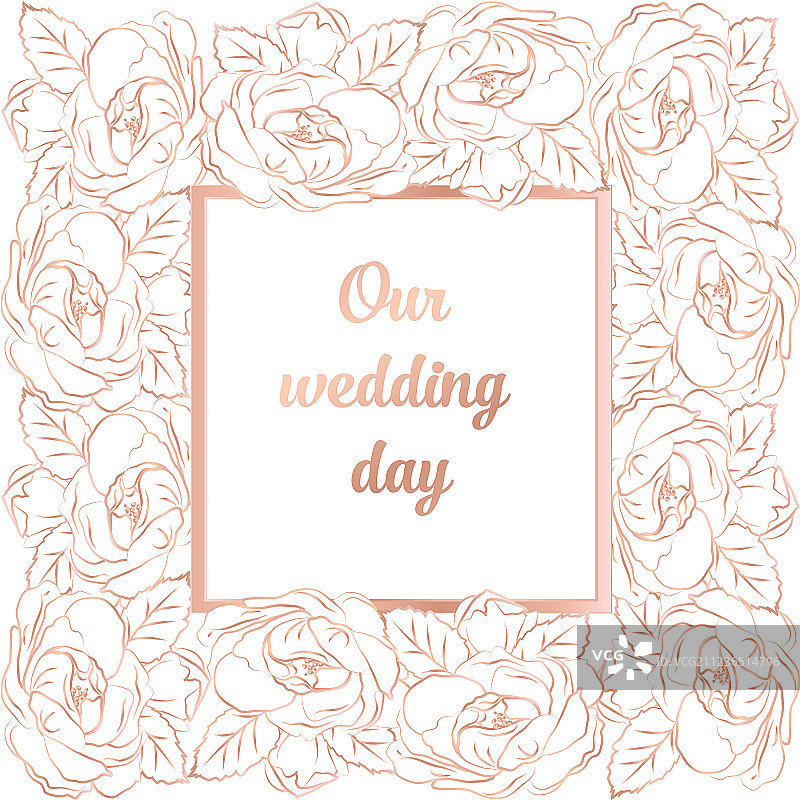 巴洛克风格奢华婚礼请柬图片素材