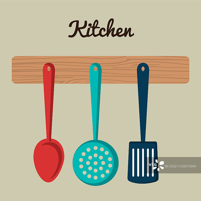 厨房餐具悬挂图标图片素材