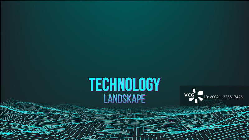 抽象数字点状风景背景图片素材