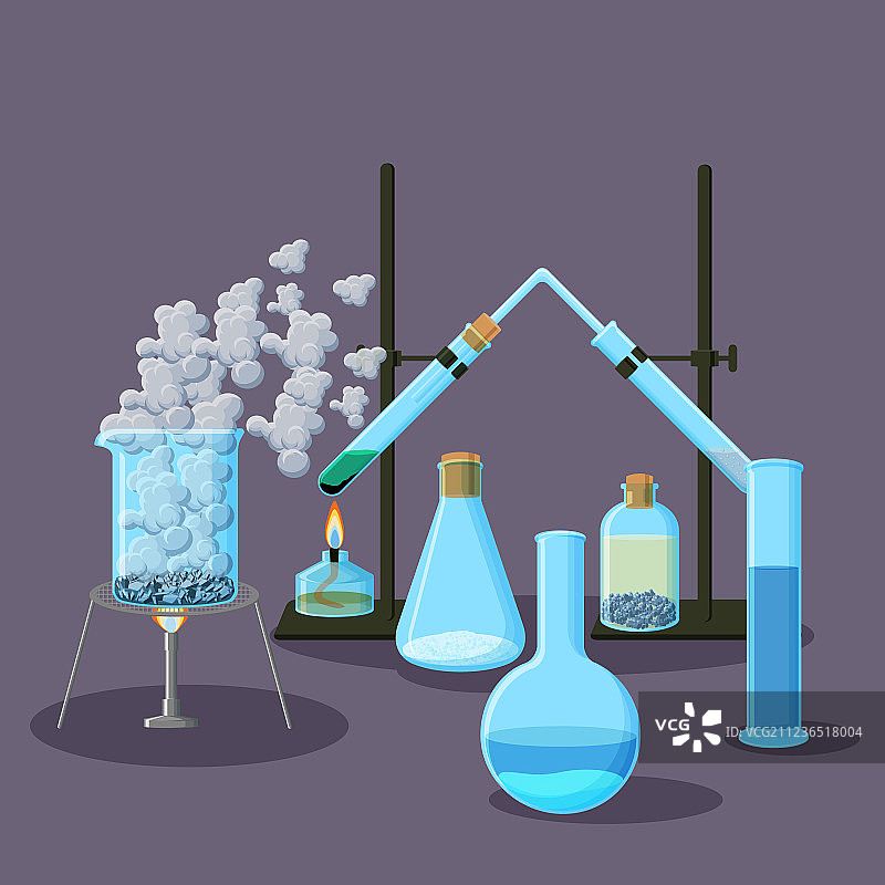 化学设备与实验抽象图片素材