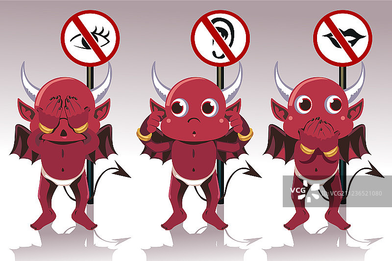 非礼勿视，非礼勿听，非礼勿言图片素材