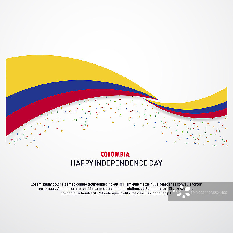 哥伦比亚独立日快乐背景图片素材