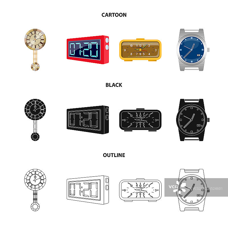 时钟和时间图标设计图片素材