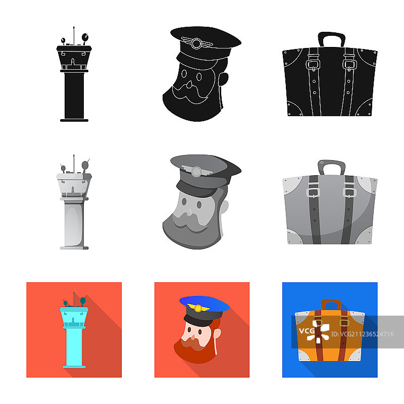 机场和飞机图标设计图片素材