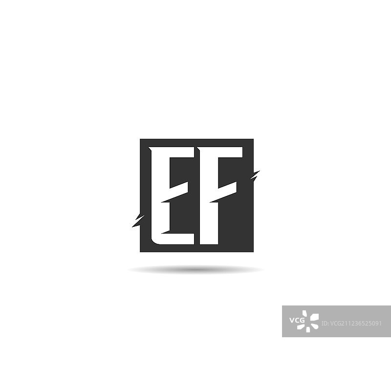 EF首字母logo模板设计图片素材