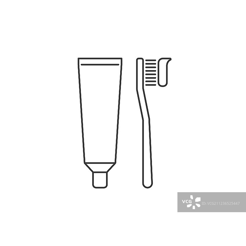 牙刷和牙膏管图片素材