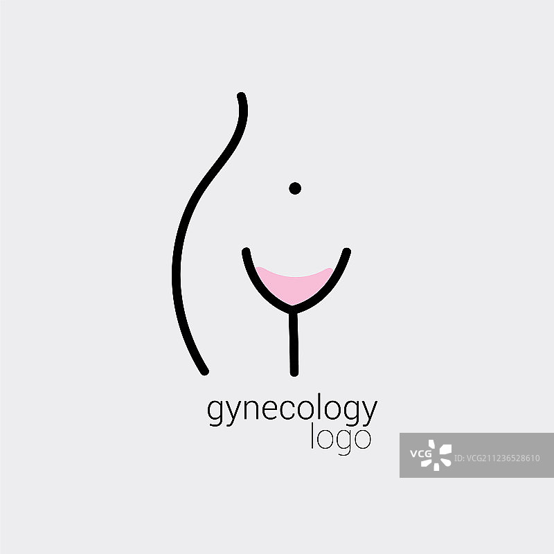 妇科标志中的女性形象概念图片素材