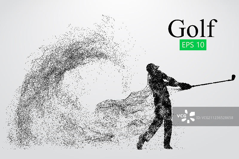 高尔夫球手轮廓图片素材