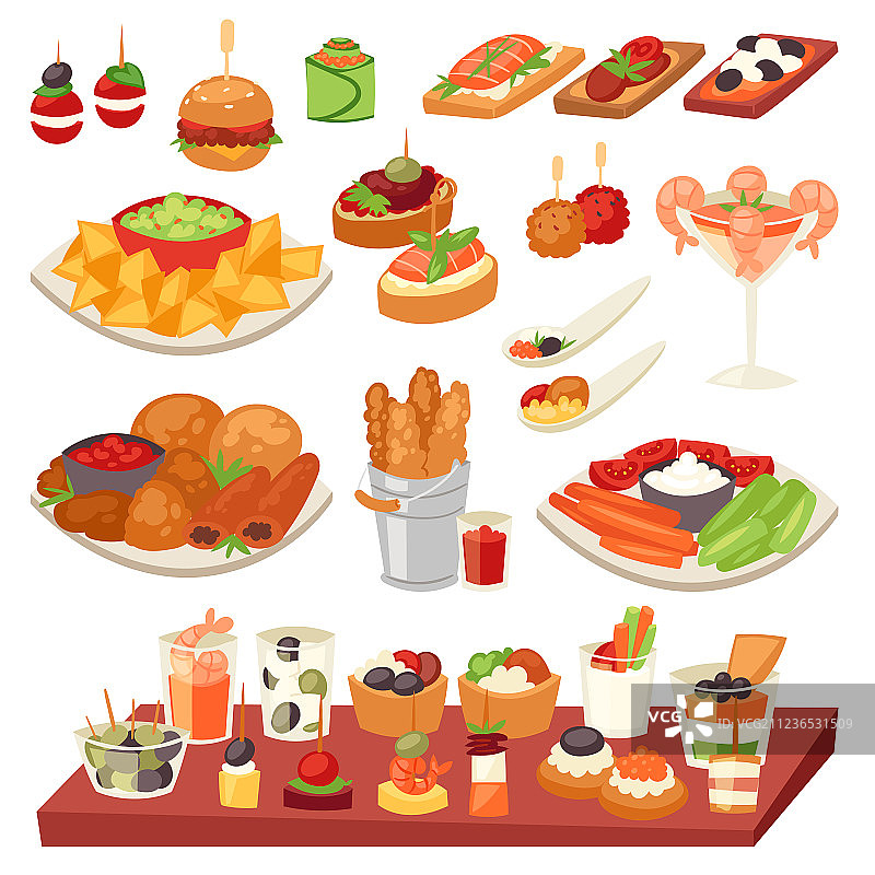 开胃菜和零食图片素材