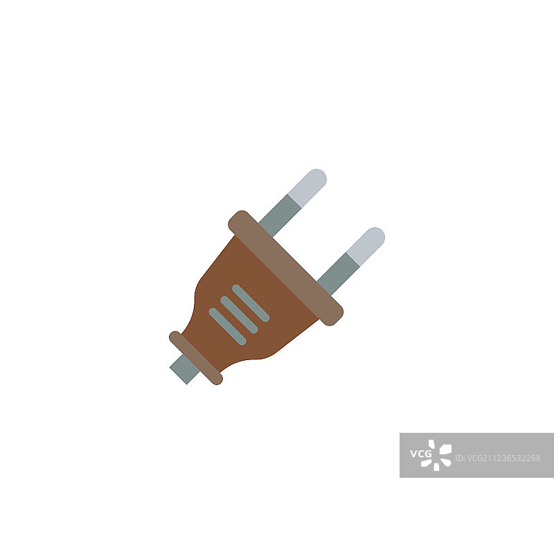 插头扁平图标元素图片素材