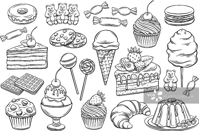 糖果和甜点图标图片素材