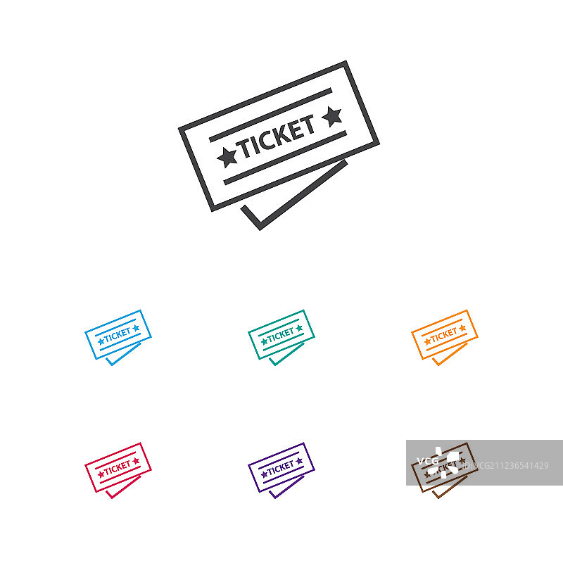 优惠券上的电影拍摄符号图片素材