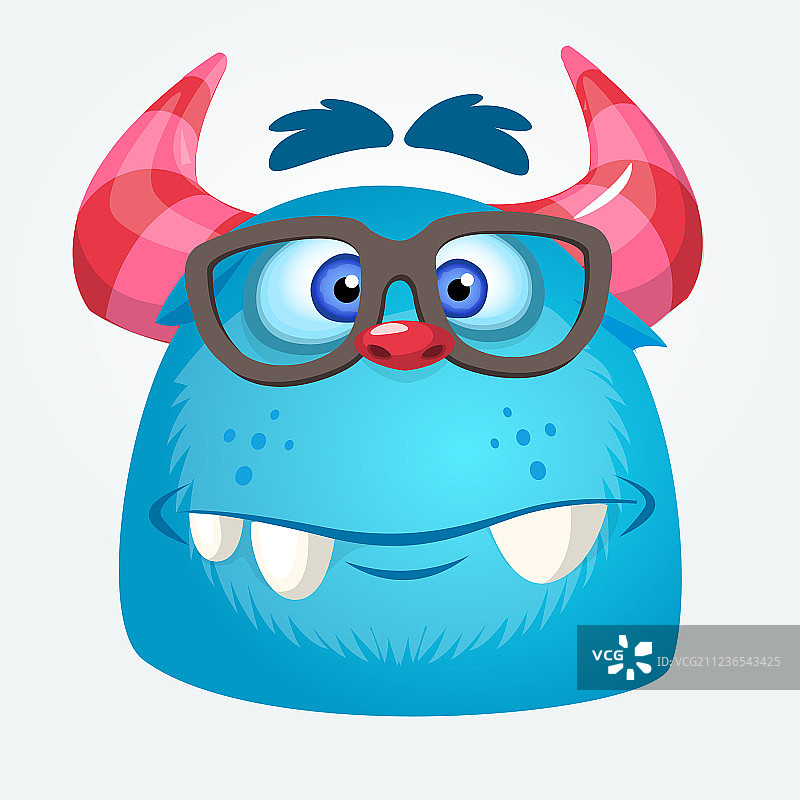 戴眼镜的卡通怪物图片素材