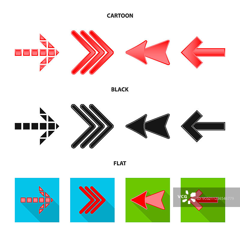 元素和箭头图标图片素材
