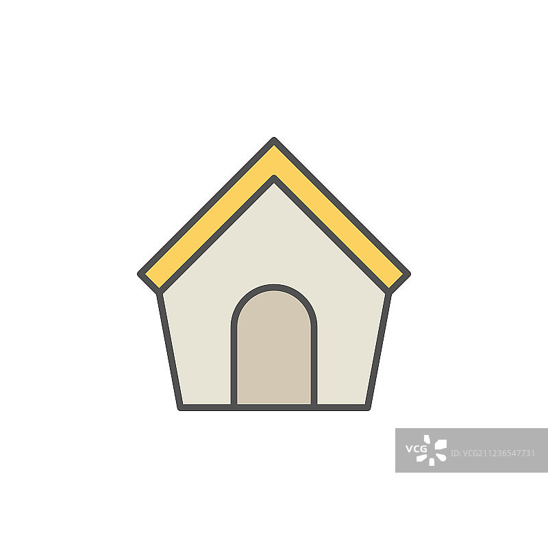 彩色狗窝图标图片素材