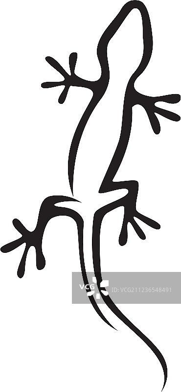 蜥蜴变色龙壁虎黑色剪影图片素材