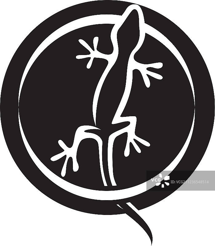 蜥蜴变色龙壁虎黑色剪影图片素材