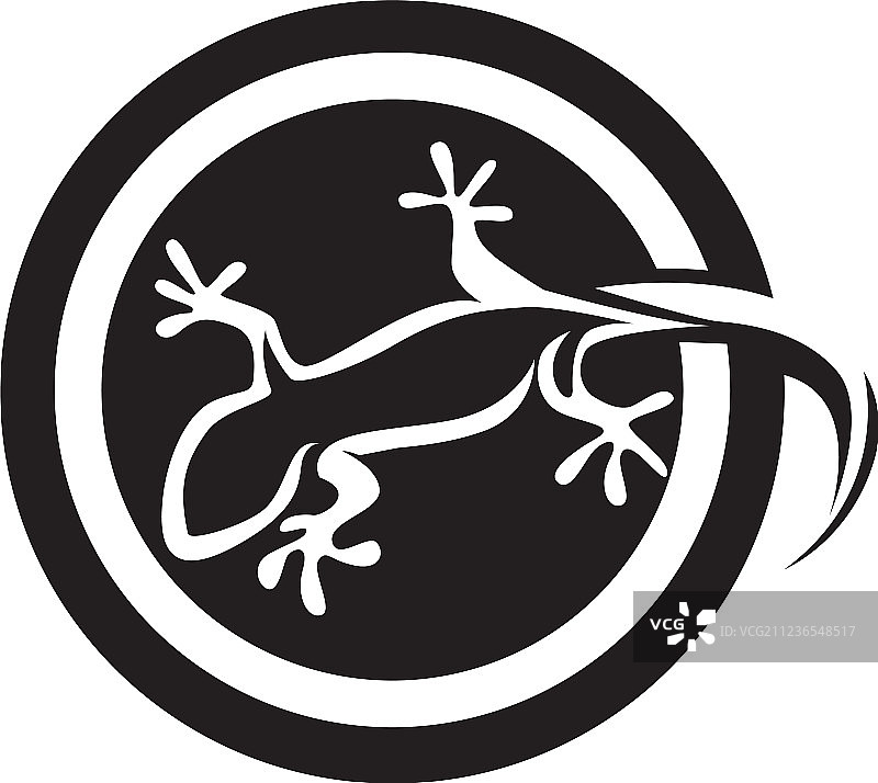 蜥蜴变色龙壁虎黑色剪影图片素材