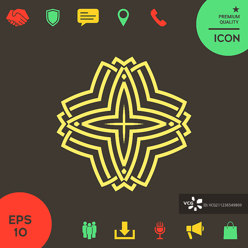 几何阿拉伯图案Logo设计图片素材