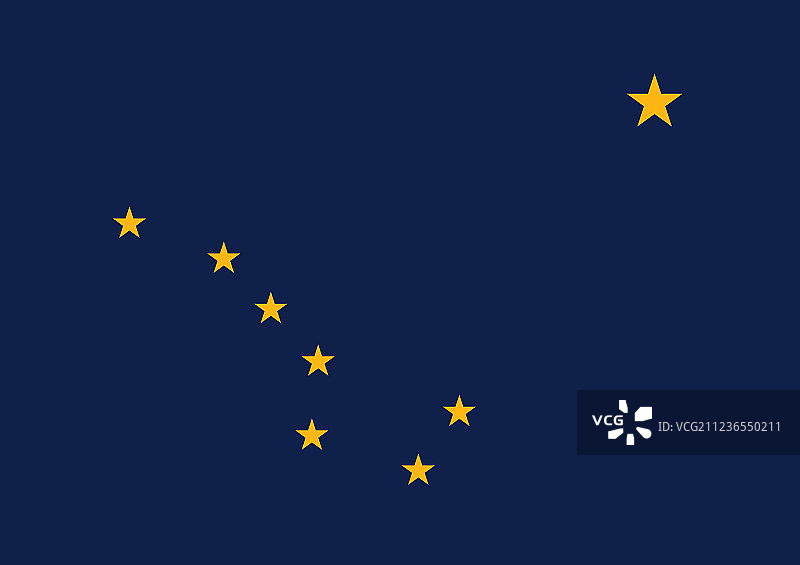 美国阿拉斯加州旗图片素材