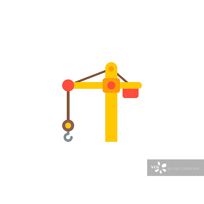 扁平元素塔式起重机图标图片素材