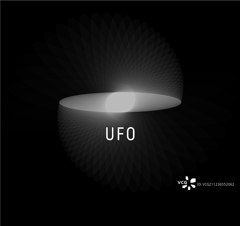 飞碟标志模板，抽象UFO图片素材