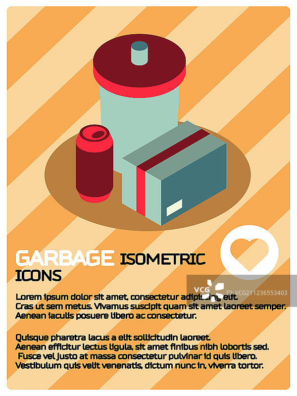 彩色2.5D垃圾海报图片素材