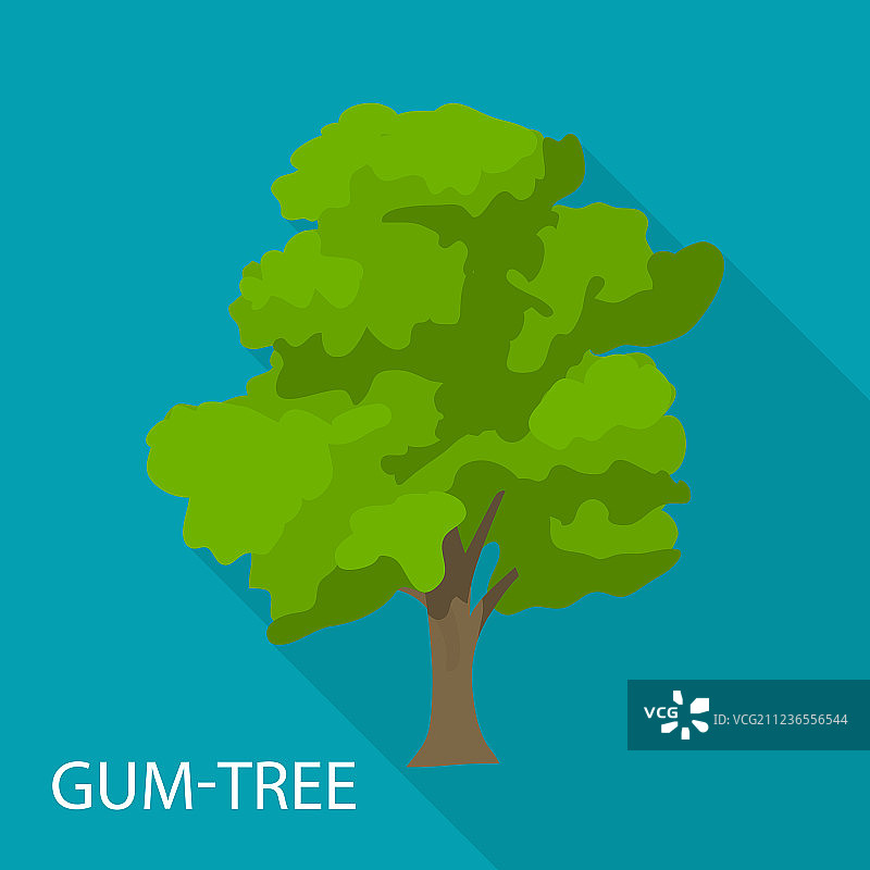 桉树图标扁平风格图片素材